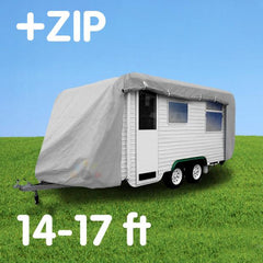 Budget Caravan Cover With Zip 14'-17' - Caravan Covers Direct